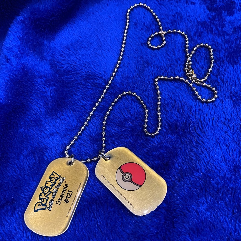 Pokémon Gold Dog Tag Necklace